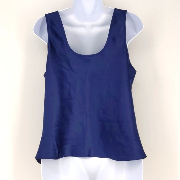 Vintage Lucie Ann II Glossy Wet Look Slippery Satin Camisole Tank Top Medium 36 - Picture 2 of 4